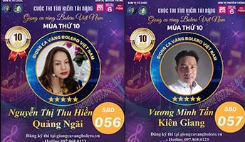 Chúc mừng các thí sinh có SBD 038 - 057 dự thi Bolero mùa 10